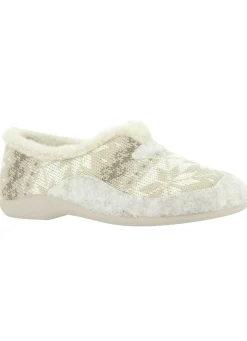 Best BADER Kuschelige Hausschuhe mit herausnehmbarem Fußbett CREME