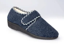 New BADER Kuschelige Hausschuhe mit flauschigem Innenfutter MARINE