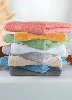 Sale BADER Kuschelige Frottier-Serie mit Bordüre WEISS