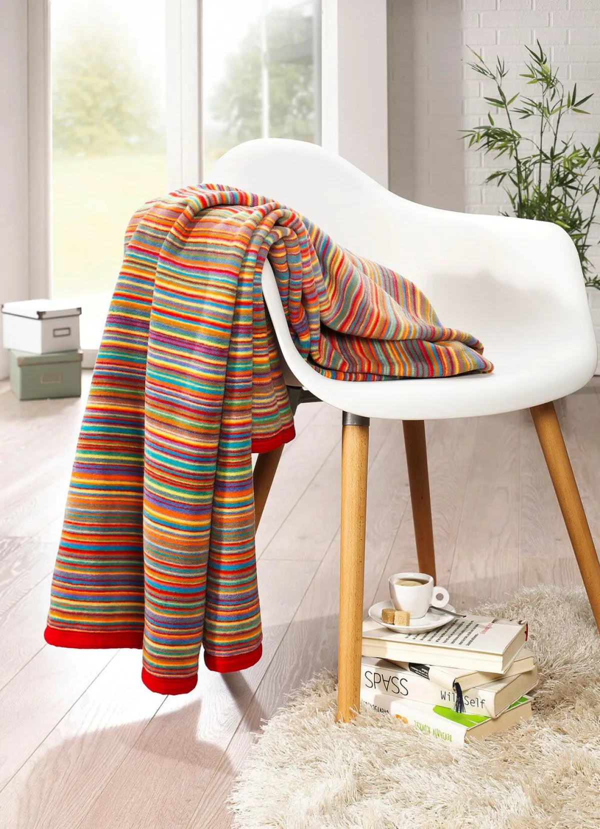 Clearance IBENA Kuschelige Schlafdecke, extra lang BUNT