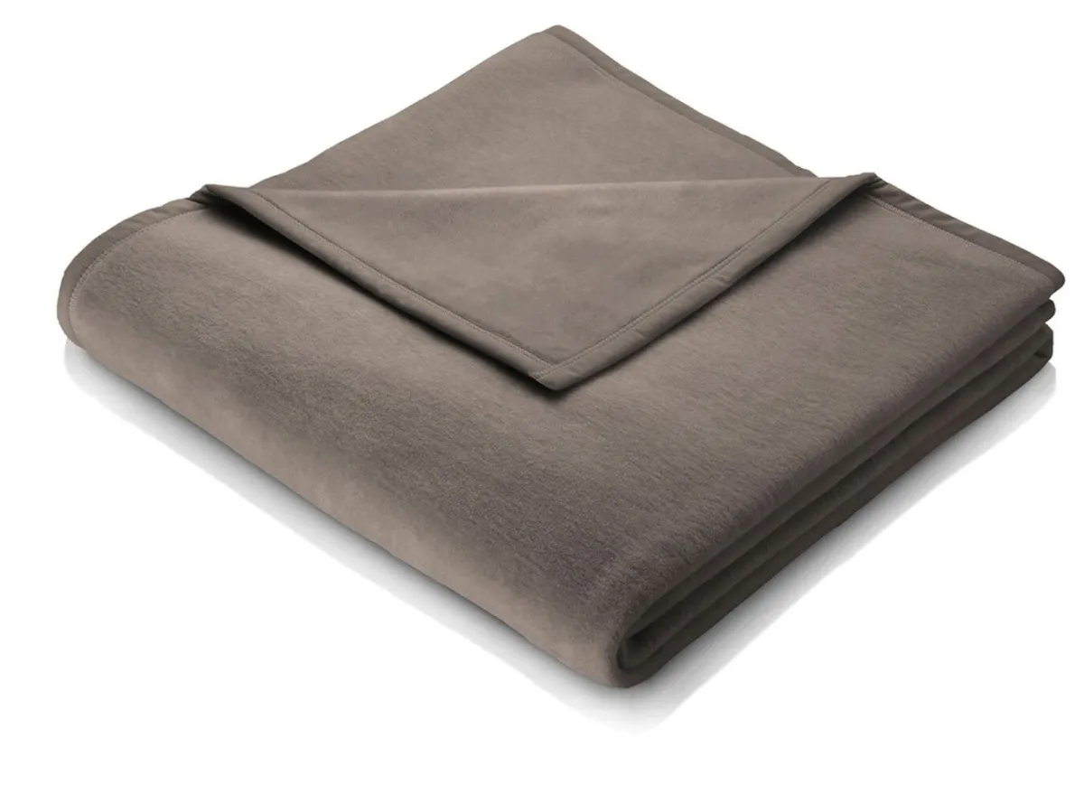New BADER Kuschelig-weiche Schlafdecke Cotton Home TAUPE