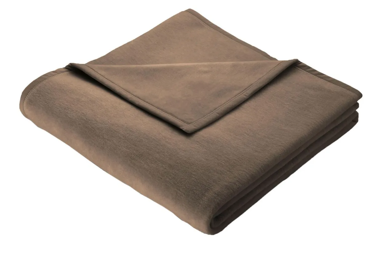 Best BADER Kuschelig-weiche Schlafdecke Cotton Home BRAUN
