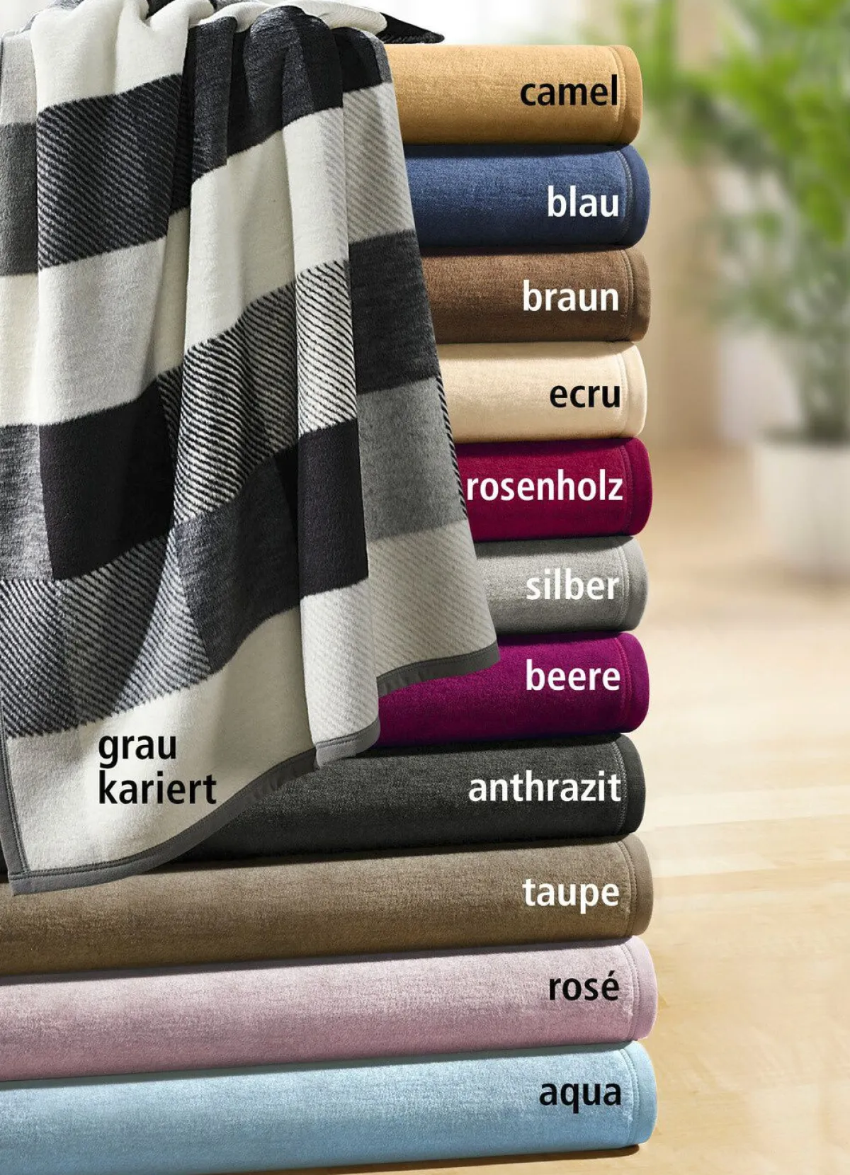 Best BADER Kuschelig-weiche Schlafdecke Cotton Home BRAUN