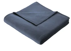 Hot BADER Kuschelig-weiche Schlafdecke Cotton Home BLAU