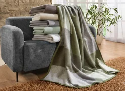 Outlet BADER Kuschelig-weiche Schlafdecke Cotton Home GRAU