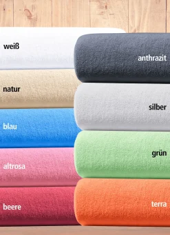 Best BADER Kuschelweiche Spannbetttücher aus hochwertigem Nicki-Velours ALTROSA
