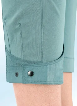 Best BADER 7/8-lange Hose mit kontrastfarbenem Zierband JADEGRÜN