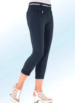 Sale BADER 7/8-lange Hose mit kontrastfarbenem Zierband MARINE
