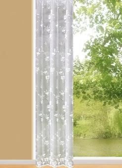 Best BADER Langstore Blumenranke mit Universalschienenband WEISS