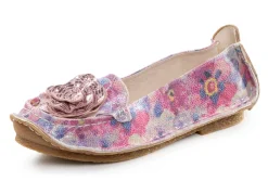 Sale Laura Vita Ballerina mit Lederblüte PINK-MULTICOLOR