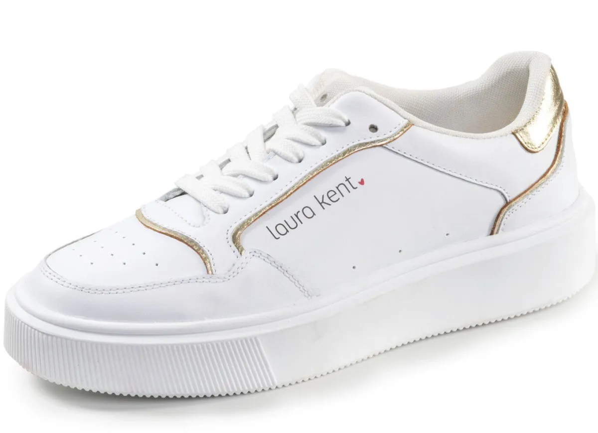 Hot laurakent , trendige Damen-Sneaker, Weite H, mit herausnehmbarem Fußbett WEISS