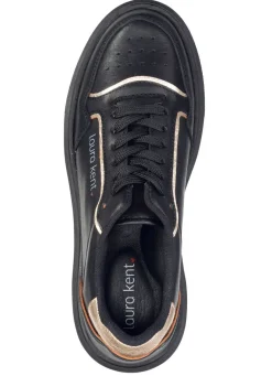 Discount laurakent , trendige Damen-Sneaker, Weite H, mit herausnehmbarem Fußbett SCHWARZ