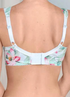 Discount LAURINA BH mit buntem Floraldessin WEISS-GRÜN-BUNT
