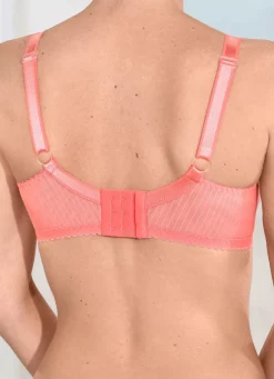 Hot LAURINA BH mit dezentem Streifendessin KORALLE