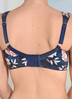 New LAURINA BH mit hohem Baumwollanteil MARINE