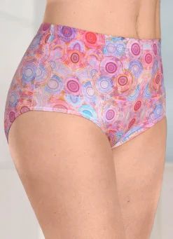 New LAURINA Dreierpack Slips mit Dehnbund 2X KROKUS-BUNT, 1X KROKUS