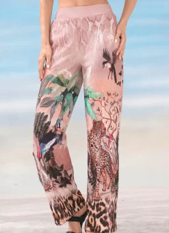 Online LAURINA Hose mit farbbrillantem Druckdessin TAUPE-BUNT