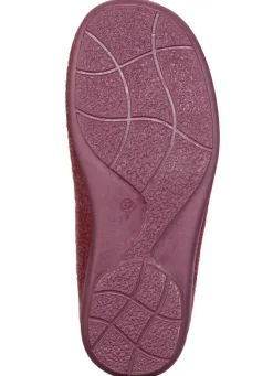 New LAURINA , klassiche Damen-Hausschuhe, mit herausnehmbarem Fußbett BORDEAUX