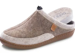 Online LAURINA , klassische Damen-Hausschuhe, Weite H, mit herausnehmbarem Fußbett TAUPE-BEIGE