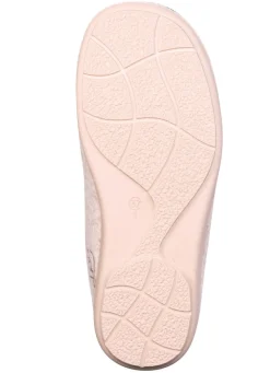 Sale LAURINA , klassische Damen-Hausschuhe, mit herausnehmbarem Fußbett BEIGE
