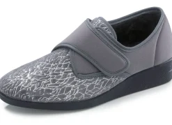 Hot LAURINA , klassische Damen-Klettschuhe, mit elastischem Samt GRAU
