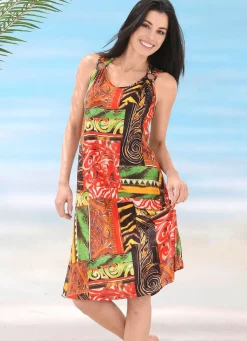 Hot LAURINA Kleid mit farbbrillantem Druckdessin MULTICOLOR