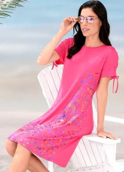 New LAURINA Kleid mit schimmerndem Druck PINK