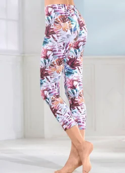 Clearance LAURINA Leggings mit buntem Druckdessin WEISS-BUNT