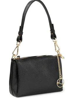 LAURINA , Mini-Tasche, Damen, mit abnehmbarem, verstellbarem Umhängeriemen SCHWARZ