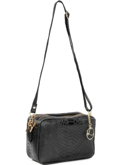 Outlet LAURINA , Mini-Tasche, Damen, mit abnehmbarem, verstellbarem Umhängeriemen SCHWARZ