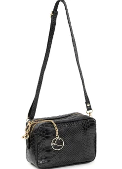 Outlet LAURINA , Mini-Tasche, Damen, mit abnehmbarem, verstellbarem Umhängeriemen SCHWARZ