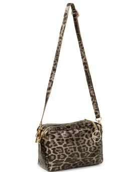 LAURINA , Mini-Tasche, Damen, mit abnehmbarem, verstellbarem Umhängeriemen BRONZE-LEO