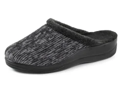 Sale LAURINA Pantoffel aus changierendem Cord-Material mit Filzbesatz GRAU