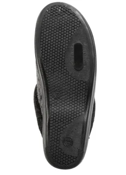 Sale LAURINA Pantoffel aus changierendem Cord-Material mit Filzbesatz GRAU