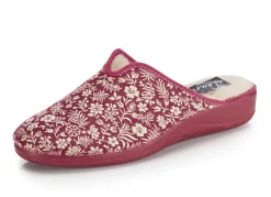 Best LAURINA Pantoffel mit Blumen-Stickerei BORDEAUX