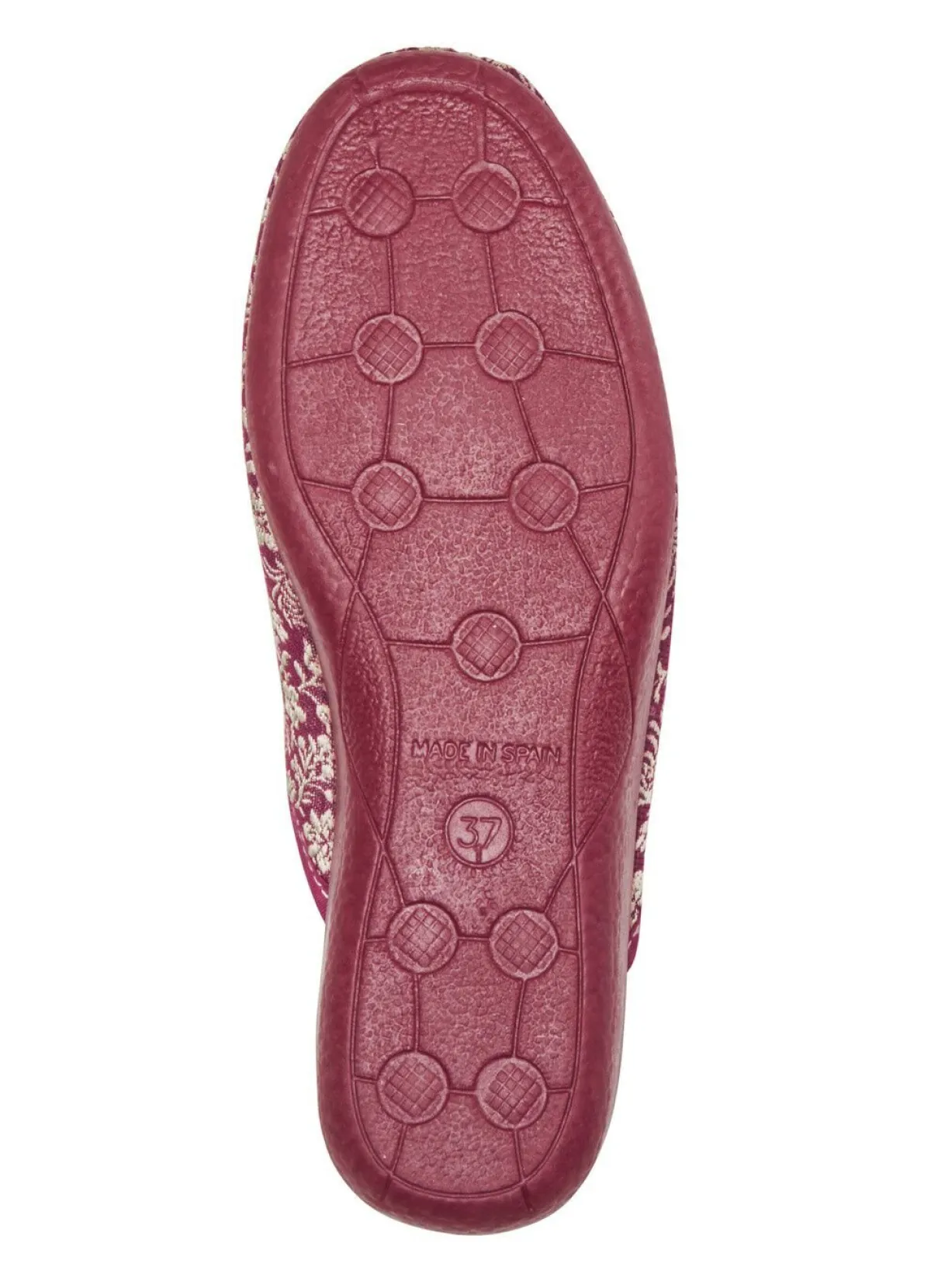 Best LAURINA Pantoffel mit Blumen-Stickerei BORDEAUX