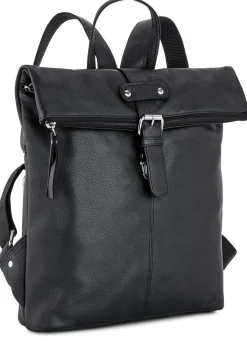 Outlet LAURINA , Rucksack, Damen, mit zwei verstellbaren Umhängeriemen SCHWARZ