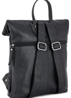 Outlet LAURINA , Rucksack, Damen, mit zwei verstellbaren Umhängeriemen SCHWARZ