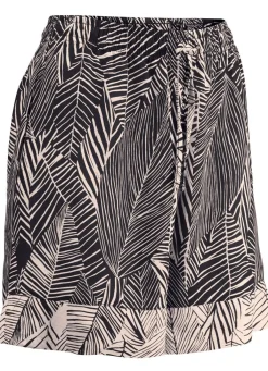 Discount LAURINA Shorts aus Viskose SCHWARZ-ECRU