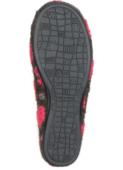 Sale LAURINA , stylische Damen-Ballerinas, mit Herzchen-Dessin ANTHRAZIT-ROT