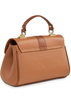 Hot LAURINA Tasche aus genarbtem Kalb-Nappaleder COGNAC