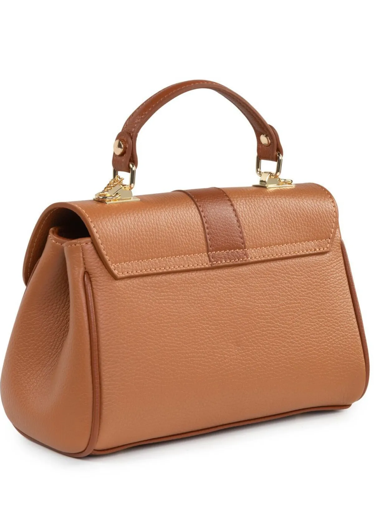 Hot LAURINA Tasche aus genarbtem Kalb-Nappaleder COGNAC