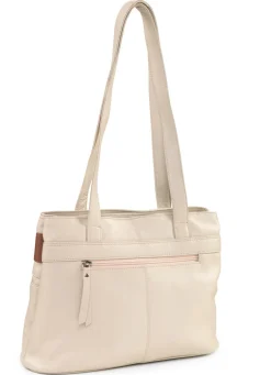 Online LAURINA , Tasche, Damen, aus Leder BEIGE-BRAUN