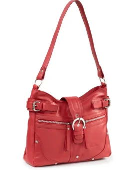 BADER Laurina, Tasche, Damen, aus Leder RUBINROT