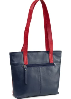 Online LAURINA , Tasche, Damen, aus Leder BLAU-WEISS-ROT