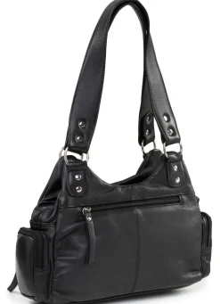 New LAURINA , Tasche, Damen, aus Leder SCHWARZ