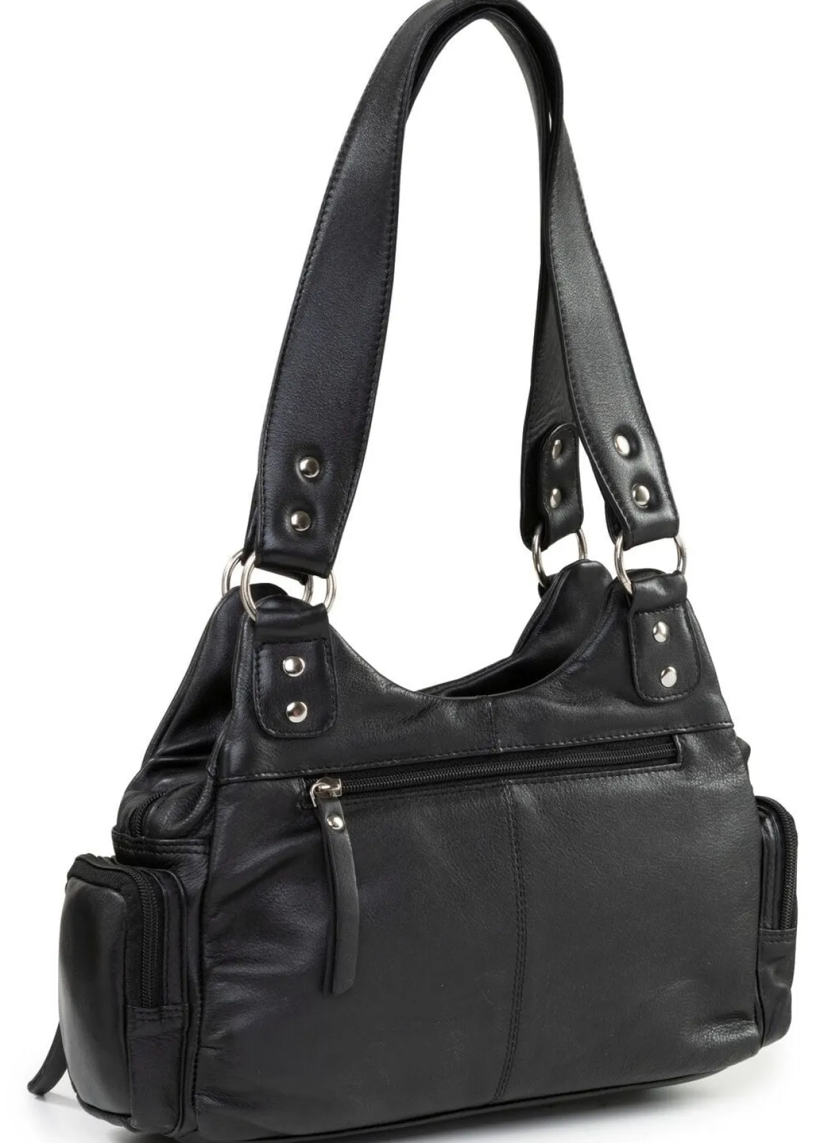 New LAURINA , Tasche, Damen, aus Leder SCHWARZ