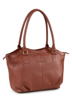 Online LAURINA , Tasche, Damen, aus Leder COGNAC