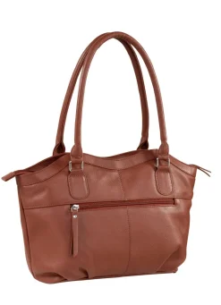 Online LAURINA , Tasche, Damen, aus Leder COGNAC