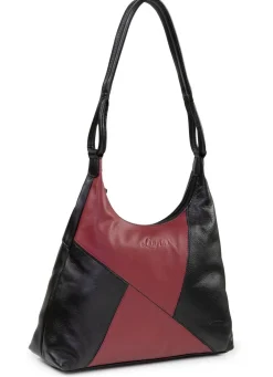 Online LAURINA , Tasche, Damen, aus Leder SCHWARZ-BORDEAUX